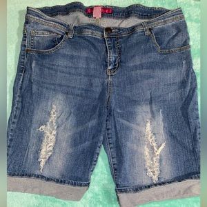 Plus Size Denim Jean Shorts